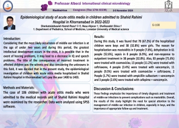 Epidemiological study of acute otitis media in children admitted to Shahid Rahimi Hospital in Khorramabad in 2022 and 2023