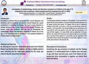 Investigation of epidemiology, clinical and laboratory symptoms of children to the age of 18 hospitalized with brucellosis in Khorramabad's teaching hospitals from 2011 to 2022