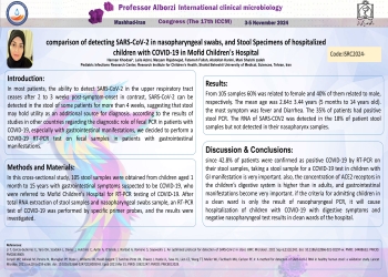 comparison of detecting SARS-CoV-2 in nasopharyngeal swabs, and Stool Specimens of hospitalized children with COVID-19 in Mofid Children's Hospital