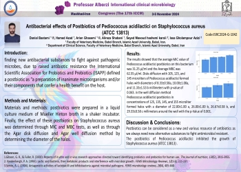 Antibacterial effects of Postbiotics of Pediococcus acidilactici on Staphylococcus aureus (ATCC 13813)