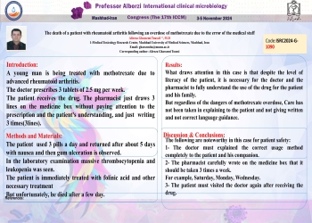 The death of a patient with rheumatoid arthritis following an overdose of methotrexate due to the error of the medical staff