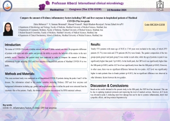 compare the amount of D-dimer, inflammatory factors including CRP, and liver enzymes in hospitalized patients of Mashhad COVID-19 in two peaks