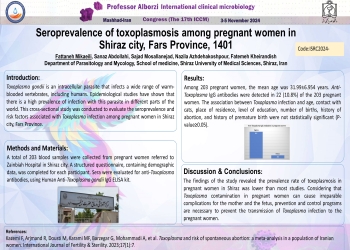 Seroprevalence of toxoplasmosis among pregnant women in Shiraz city, Fars Province, 1401