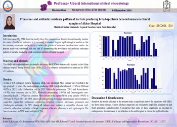 Prevalence and antibiotic resistance pattern of bacteria producing broad-spectrum beta-lactamases in clinical samples of Akbar Hospital