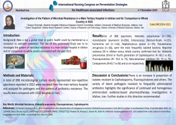 Investigation of the Pattern of Microbial Resistance in a Main Tertiary Hospital in Isfahan and Its’ Comparison to Whole Country in 2022