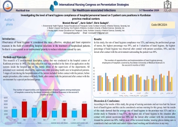 Investigating the level of hand hygiene compliance of hospital personnel based on 5 patient care positions in Kurdistan province medical centers