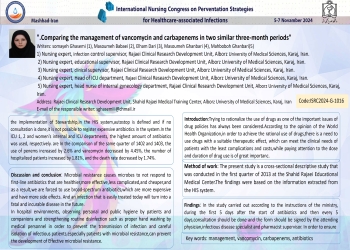 "Comparing the management of vancomycin and carbapenems in two similar three-month periods."