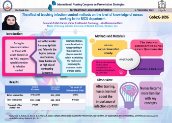 The effect of teaching infection control methods on the level of knowledge of nurses working in the NICU department