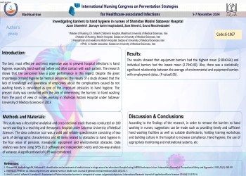 Investigating barriers to hand hygiene in nurses of Shahidan Mobini Sabzevar Hospital