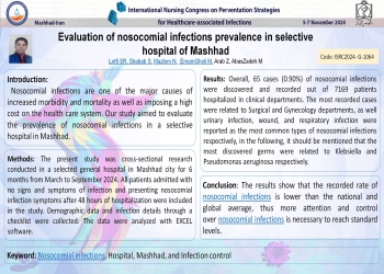  Evaluation of nosocomial infections prevalence in selective hospital of Mashhad