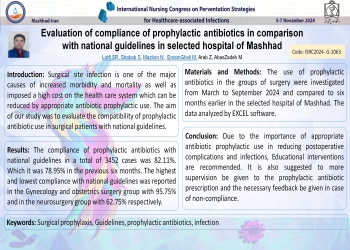 Evaluation of compliance of prophylactic antibiotics in comparison with national guidelines in selected hospital of Mashhad