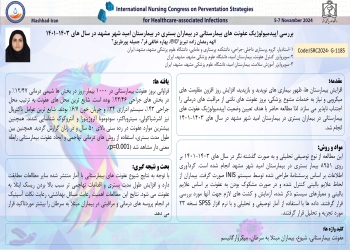 Epidemiological study of nosocomial infections in patients hospitalized in Omid Hospital of Mashhad in 1401-1403