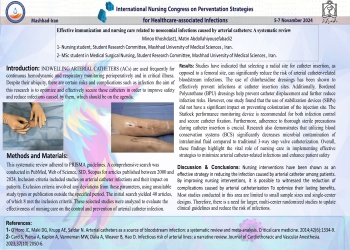 Effective immunization and nursing care related to nosocomial infections caused by arterial catheters: A systematic review